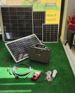 Ekomobil 230 Solar Taşınabilir Enerji Sistemi Lifepo4 50W Monokristal Güneş Paneli