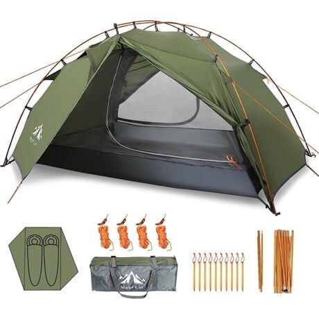 Night Cat ZP-34 2 Kişilik 4 Mevsim Alüminyum Ultralight Çadır - Yeşil