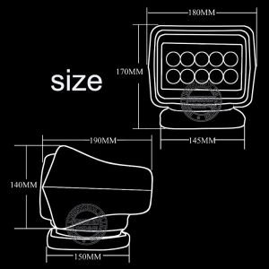 Led Arama Kurtarma Lambası - UZAKTAN KUMANDALI KARE LED