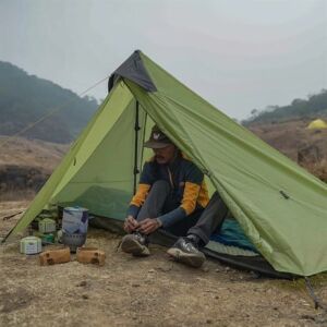 Night Cat Lanshan-1 1 Kişilik 4 Mevsim Ultralight Çadır - Yeşil