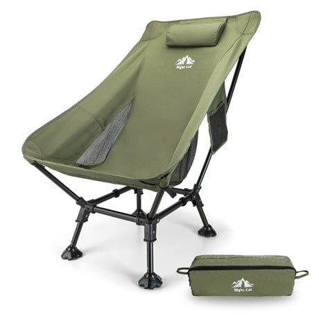 Night Cat YZ-02 Alüminyum Yüksek Konforlu Ultralight Kamp Sandalyesi - Yeşil