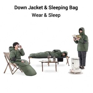 Naturehike UltraLight Kaz Tüyü 2IN1 Uyku Tulumu & Ceket (-15°C & -8°C )